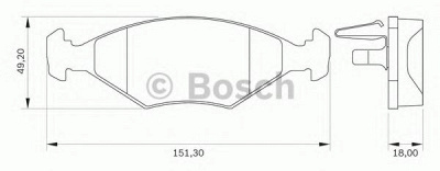 BOSCH 0986bb0110 -  Комплект тормозных колодок, дисковый тормоз