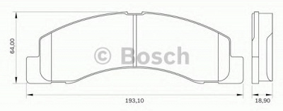 BOSCH 0986bb0111 -  Комплект тормозных колодок, дисковый тормоз