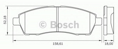 BOSCH 0986bb0112 -  Комплект тормозных колодок, дисковый тормоз