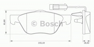 BOSCH 0986bb0113 -  Комплект тормозных колодок, дисковый тормоз