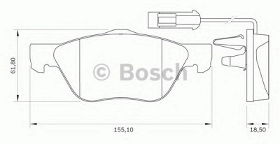 BOSCH 0986bb0114 -  Комплект тормозных колодок, дисковый тормоз