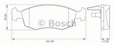 BOSCH 0986bb0115 -  Комплект тормозных колодок, дисковый тормоз