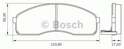 BOSCH 0986bb0116 -  Комплект тормозных колодок, дисковый тормоз