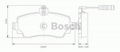 BOSCH 0986bb0117 -  Комплект тормозных колодок, дисковый тормоз