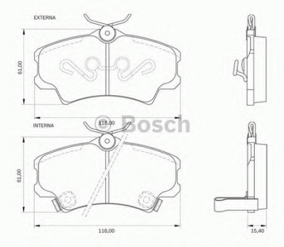 BOSCH 0986bb0137 -  Комплект тормозных колодок, дисковый тормоз