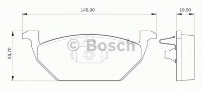 BOSCH 0986bb0139 -  Комплект тормозных колодок, дисковый тормоз