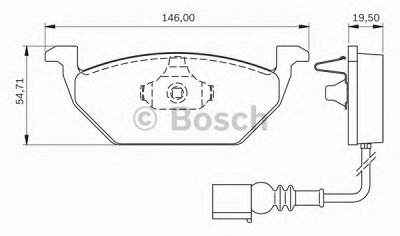 BOSCH 0986bb0140 -  Комплект тормозных колодок, дисковый тормоз