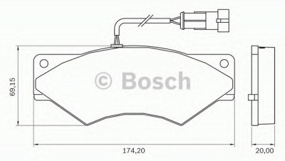 BOSCH 0986bb0142 -  Комплект тормозных колодок, дисковый тормоз