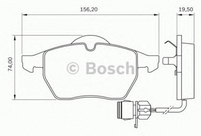 BOSCH 0986bb0147 -  Комплект тормозных колодок, дисковый тормоз