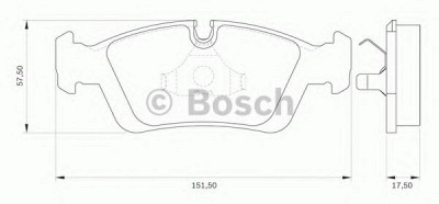 BOSCH 0986bb0148 -  Комплект тормозных колодок, дисковый тормоз