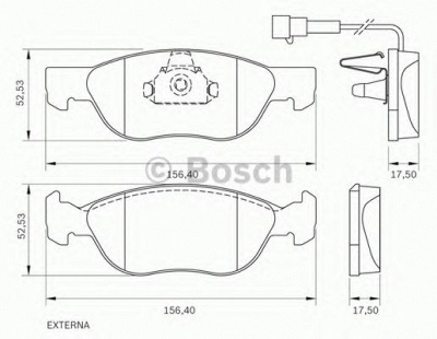 BOSCH 0986bb0149 -  Комплект тормозных колодок, дисковый тормоз