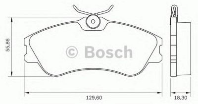 BOSCH 0986bb0151 -  Комплект тормозных колодок, дисковый тормоз