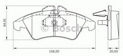 BOSCH 0986bb0153 -  Комплект тормозных колодок, дисковый тормоз
