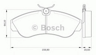 BOSCH 0986bb0154 -  Комплект тормозных колодок, дисковый тормоз