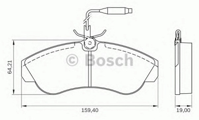 BOSCH 0986bb0155 -  Комплект тормозных колодок, дисковый тормоз