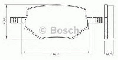 BOSCH 0986bb0160 -  Комплект тормозных колодок, дисковый тормоз