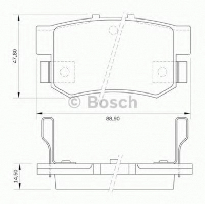 BOSCH 0986bb0163 -  Комплект тормозных колодок, дисковый тормоз