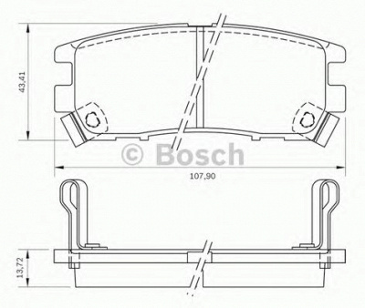 BOSCH 0986bb0164 -  Комплект тормозных колодок, дисковый тормоз