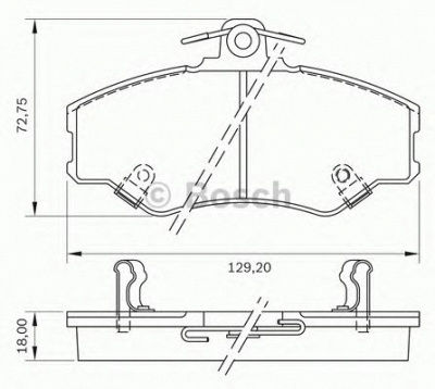 BOSCH 0986bb0167 -  Комплект тормозных колодок, дисковый тормоз