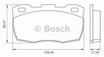 BOSCH 0986bb0168 -  Комплект тормозных колодок, дисковый тормоз