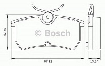 BOSCH 0986bb0169 -  Комплект тормозных колодок, дисковый тормоз