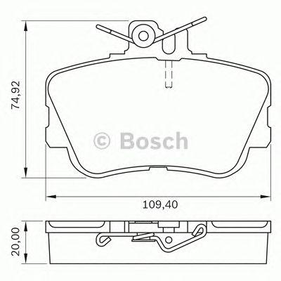 BOSCH 0986bb0176 -  Комплект тормозных колодок, дисковый тормоз