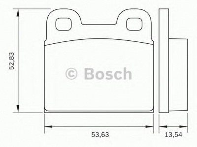 BOSCH 0986bb0251 -  Комплект тормозных колодок, дисковый тормоз