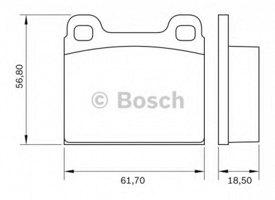 BOSCH 0986bb0255 -  Комплект тормозных колодок, дисковый тормоз