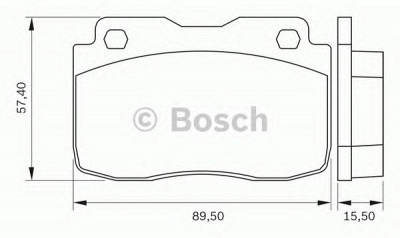 BOSCH 0986bb0256 -  Комплект тормозных колодок, дисковый тормоз