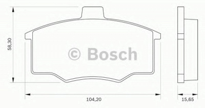 BOSCH 0986bb0258 -  Комплект тормозных колодок, дисковый тормоз