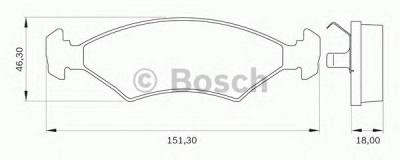 BOSCH 0986bb0260 -  Комплект тормозных колодок, дисковый тормоз