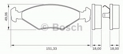 BOSCH 0986bb0261 -  Комплект тормозных колодок, дисковый тормоз