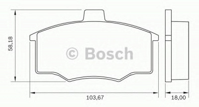 BOSCH 0986bb0262 -  Комплект тормозных колодок, дисковый тормоз