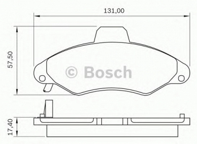 BOSCH 0986bb0265 -  Комплект тормозных колодок, дисковый тормоз