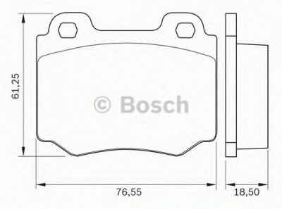 BOSCH 0986bb0267 -  Комплект тормозных колодок, дисковый тормоз