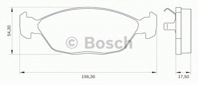 BOSCH 0986bb0268 -  Комплект тормозных колодок, дисковый тормоз