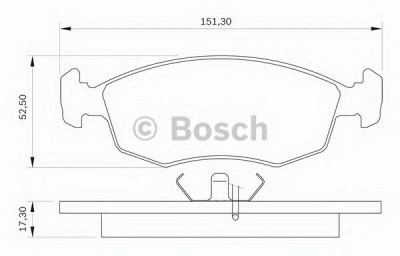 BOSCH 0986bb0272 -  Комплект тормозных колодок, дисковый тормоз