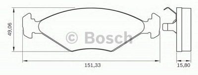 BOSCH 0986bb0273 -  Комплект тормозных колодок, дисковый тормоз