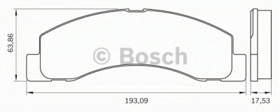 BOSCH 0986bb0278 -  Комплект тормозных колодок, дисковый тормоз