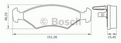 BOSCH 0986bb0279 -  Комплект тормозных колодок, дисковый тормоз