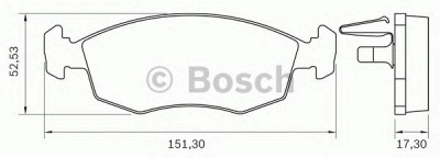 BOSCH 0986bb0280 -  Комплект тормозных колодок, дисковый тормоз