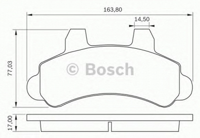 BOSCH 0986bb0284 -  Комплект тормозных колодок, дисковый тормоз