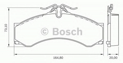 BOSCH 0986bb0286 -  Комплект тормозных колодок, дисковый тормоз