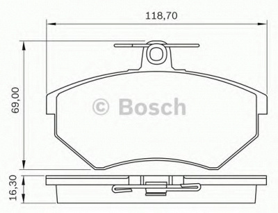 BOSCH 0986bb0289 -  Комплект тормозных колодок, дисковый тормоз