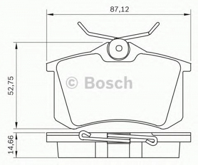 BOSCH 0986bb0290 -  Комплект тормозных колодок, дисковый тормоз