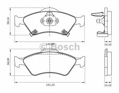 BOSCH 0986bb0317 -  Комплект тормозных колодок, дисковый тормоз