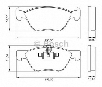 BOSCH 0986bb0383 -  Комплект тормозных колодок, дисковый тормоз