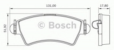 BOSCH 0986bb0515 -  Комплект тормозных колодок, дисковый тормоз