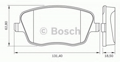 BOSCH 0986bb0518 -  Комплект тормозных колодок, дисковый тормоз