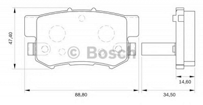 BOSCH 0986bb0560 -  Комплект тормозных колодок, дисковый тормоз